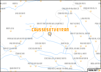 map of Causses-et-Veyran