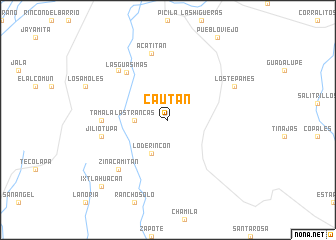 map of Caután