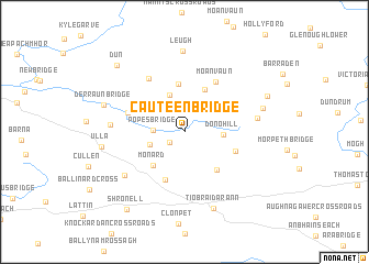 map of Cauteen Bridge