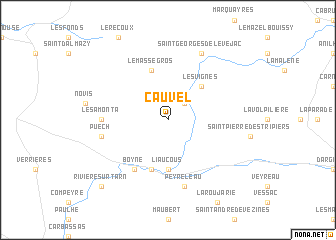 map of Cauvel