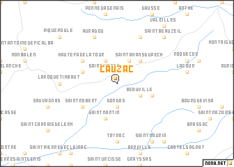 map of Cauzac