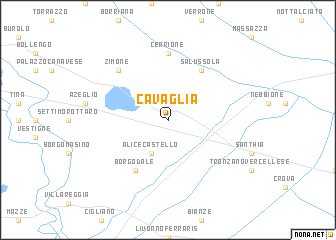 map of Cavaglià