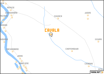 map of Cavala