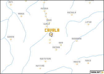 map of Cavala