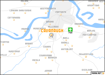 map of Cavanaugh