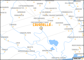 map of Cavanella