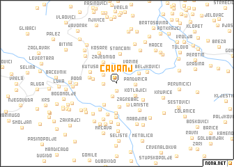 map of Čavanj