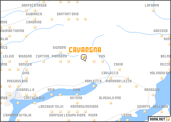 map of Cavargna