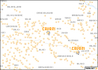 map of Čavari