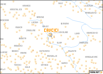 map of Čavčići