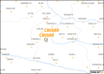 map of Çavdar