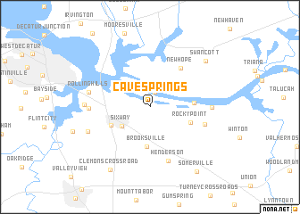 map of Cave Springs