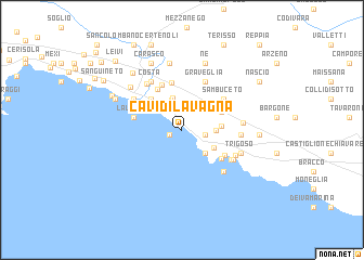 map of Cavi di Lavagna