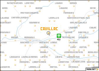 map of Cavillac