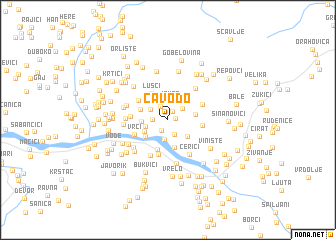 map of Čavodo