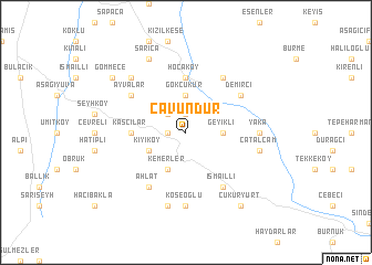 map of Çavundur
