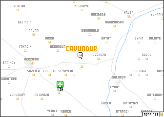 map of Çavundur