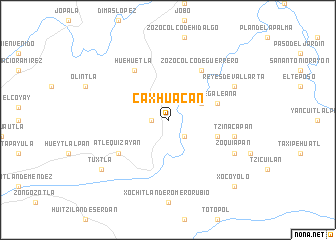 map of Caxhuacán