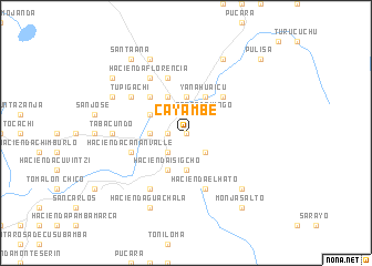 map of Cayambe