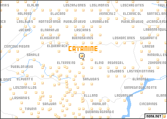 map of Cayanine