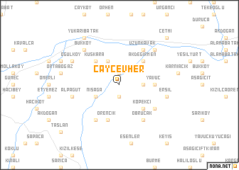 map of Çaycevher