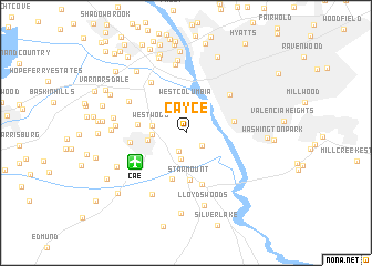 map of Cayce