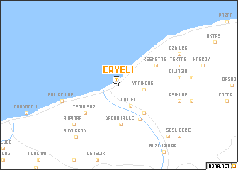 map of Çayeli