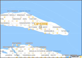 map of Cayenne