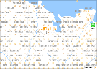 map of Cayette