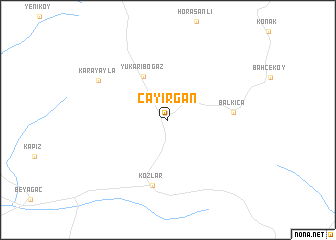 map of Çayırgan