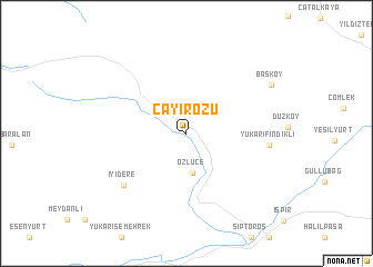 map of Çayırözü