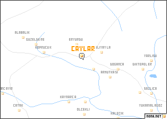 map of Çaylar