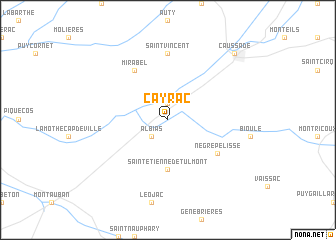 map of Cayrac