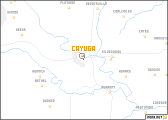 map of Cayuga