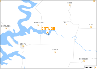 map of Cayuga