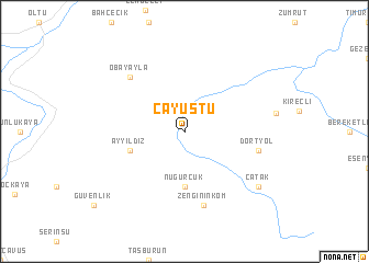 map of Çayüstü