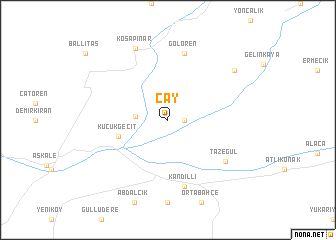 map of Çay