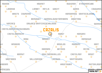 map of Cazalis