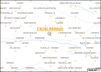 map of Cazalrenoux