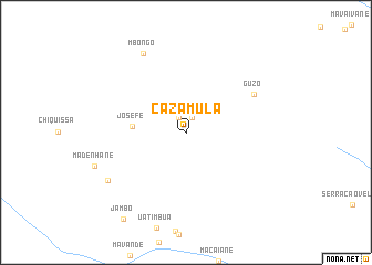 map of Cazamula