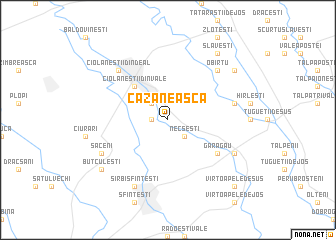 map of Căzăneasca