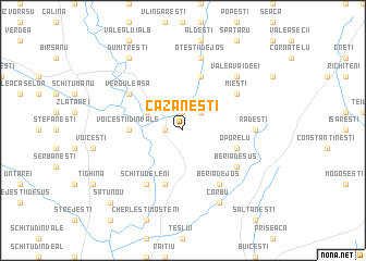 map of Căzăneşti