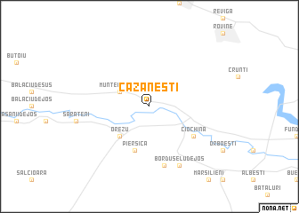 map of Căzăneşti