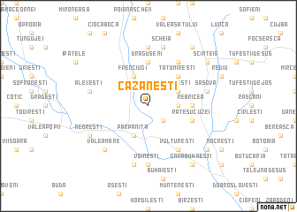 map of Căzăneşti
