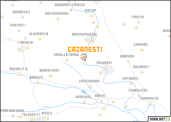 map of Căzăneşti
