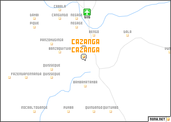 map of Cazanga