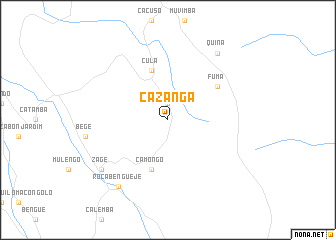 map of Cazanga