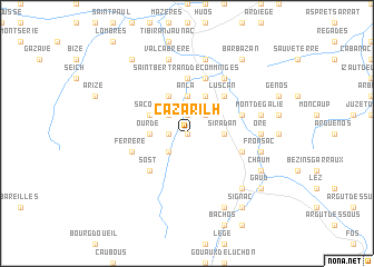 map of Cazarilh