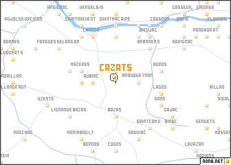 map of Cazats