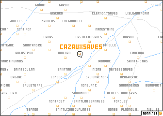 map of Cazaux-Savès